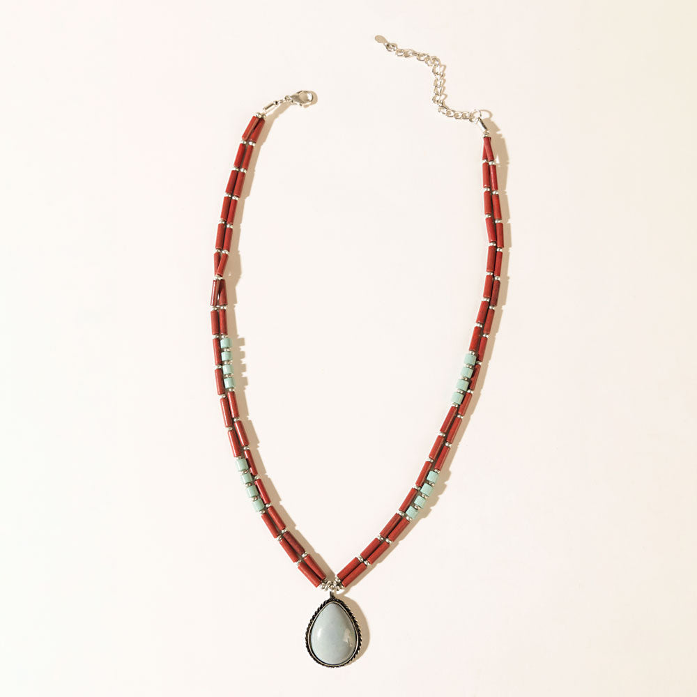 The Carmine Necklace in Scarlet Red - Myra USA