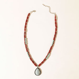 The Carmine Necklace in Scarlet Red - Myra USA
