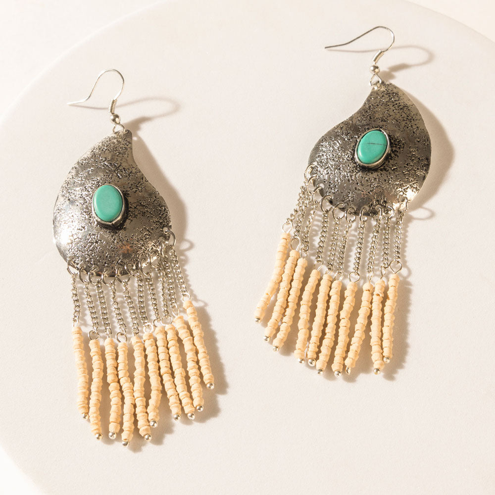 Echoes of Santa Fe Earrings in Canyon Teal - Myra USA