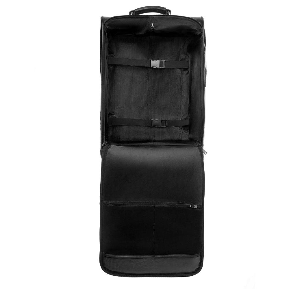 Myra Prairie Shadow Handtooled Hairon Leather Trolley in Stallion Noir