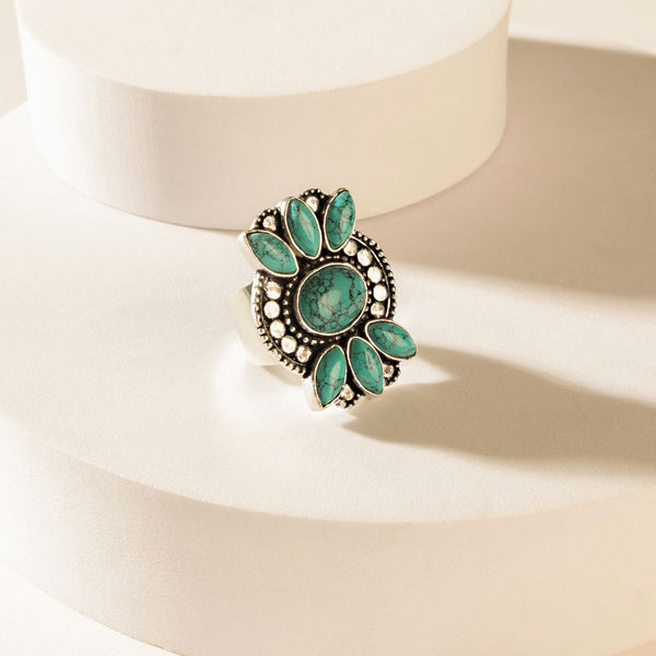 The Wildhalo Ring in Prairie Teal - Myra USA