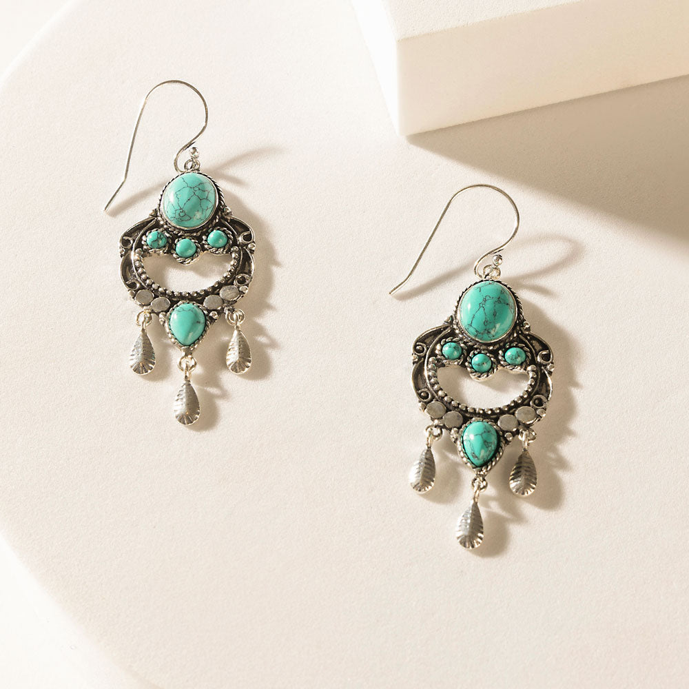 Featherchant Earrings in Spirit Teal - Myra USA