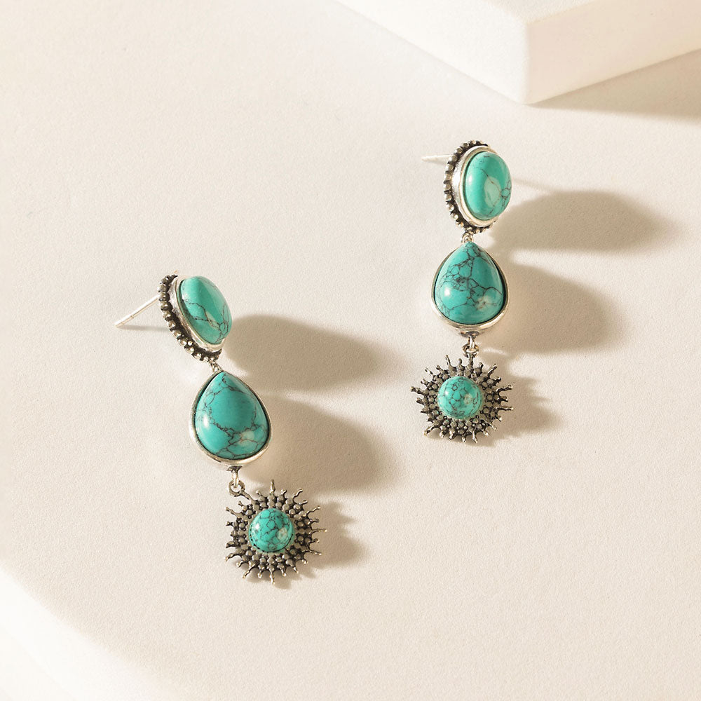Wildlight Spirit Earrings in Mirage Teal - Myra USA