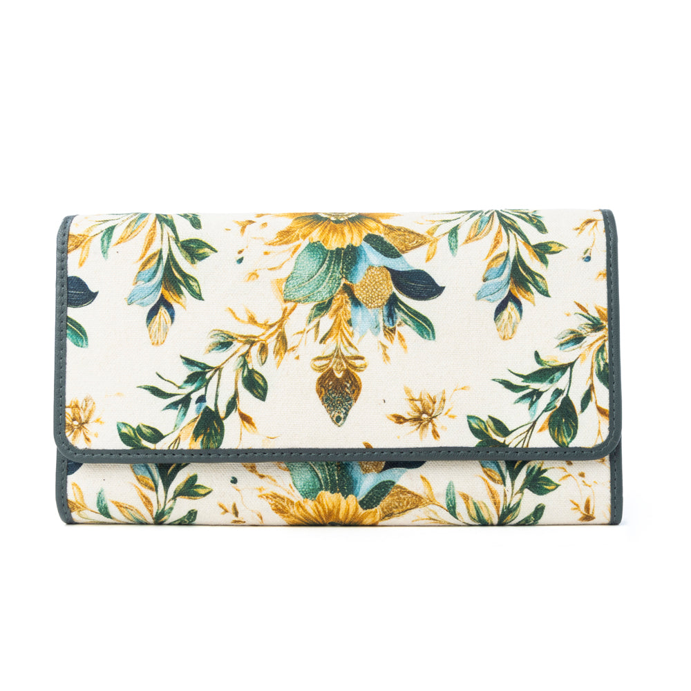 Myra Autumn Grace Woven Wallet in Teal Bloom