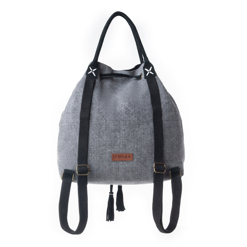 Myra Sel de Mer Bucket Backpack in Storm Grey - Myra USA