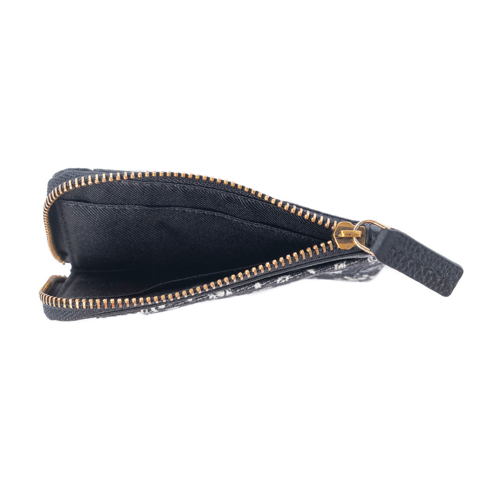 Myra Shadow Paisley Leather Credit Card Holder in Midnight Paiseley