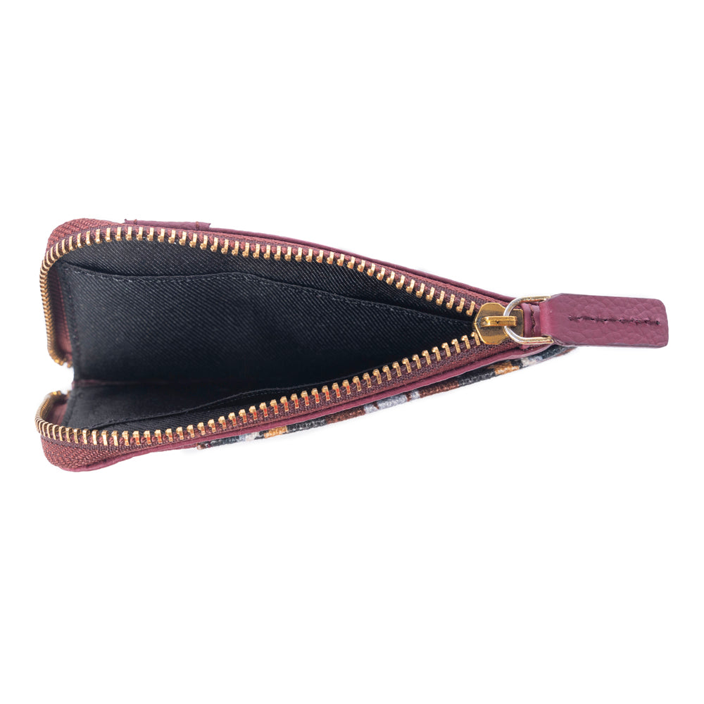 Myra Ember Horizon Leather Credit Card Holder in Vintage Berry
