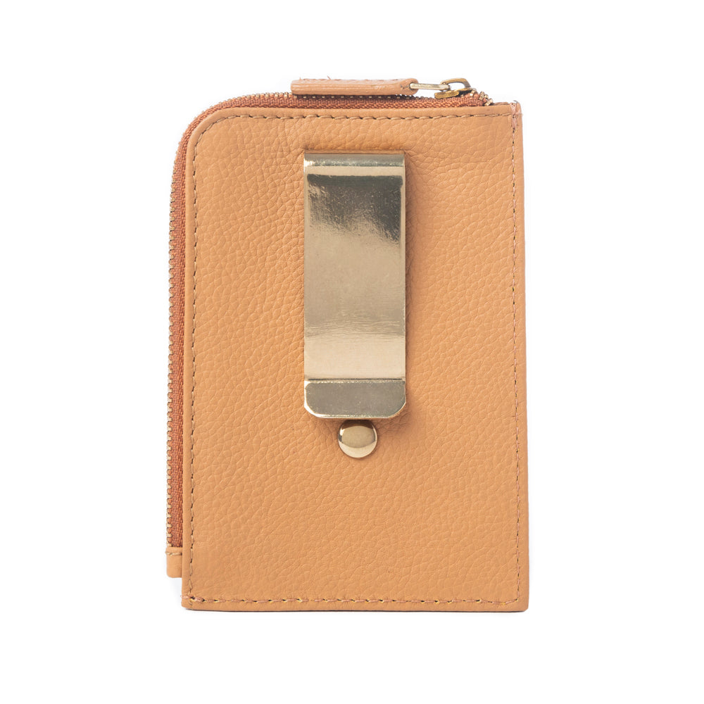 Myra Urban Prairie Leather Credit Card Holder in Golden Rust