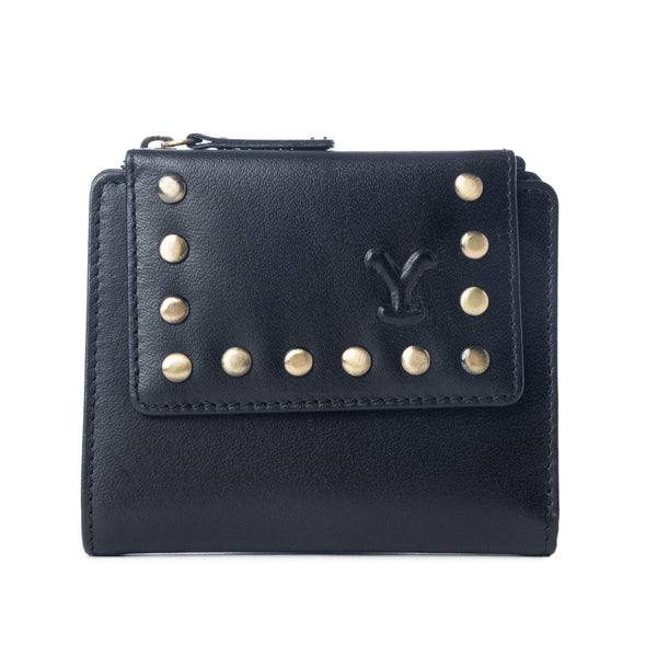 Yellowstone Westmere Studded Credit Card Holder in Ash - Myra USA