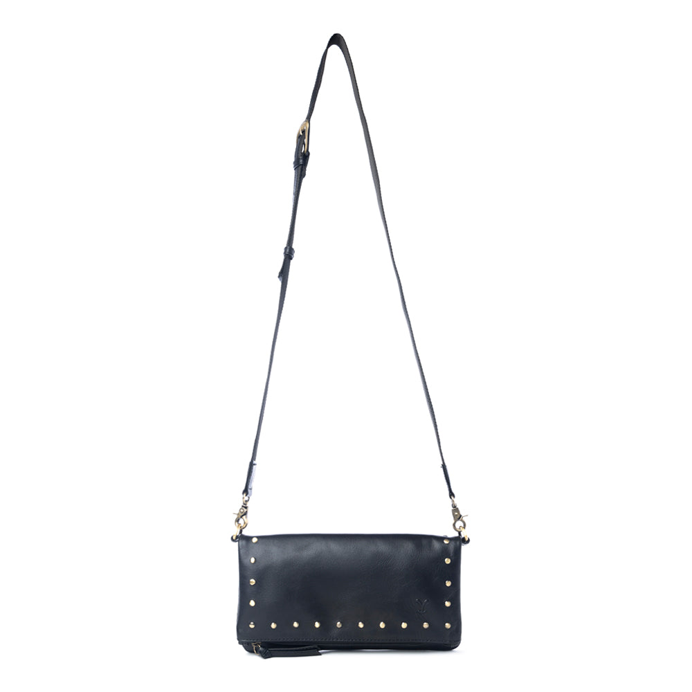 Yellowstone Palisade Clutch Bag with Rivets in Ash - Myra USA