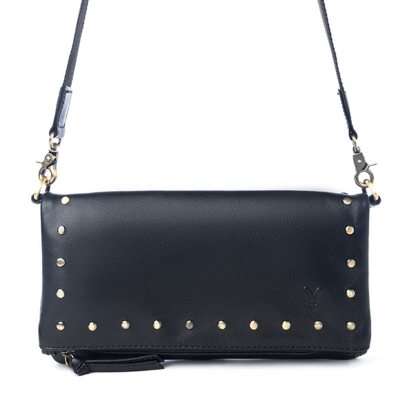 Yellowstone Palisade Clutch Bag with Rivets in Ash - Myra USA