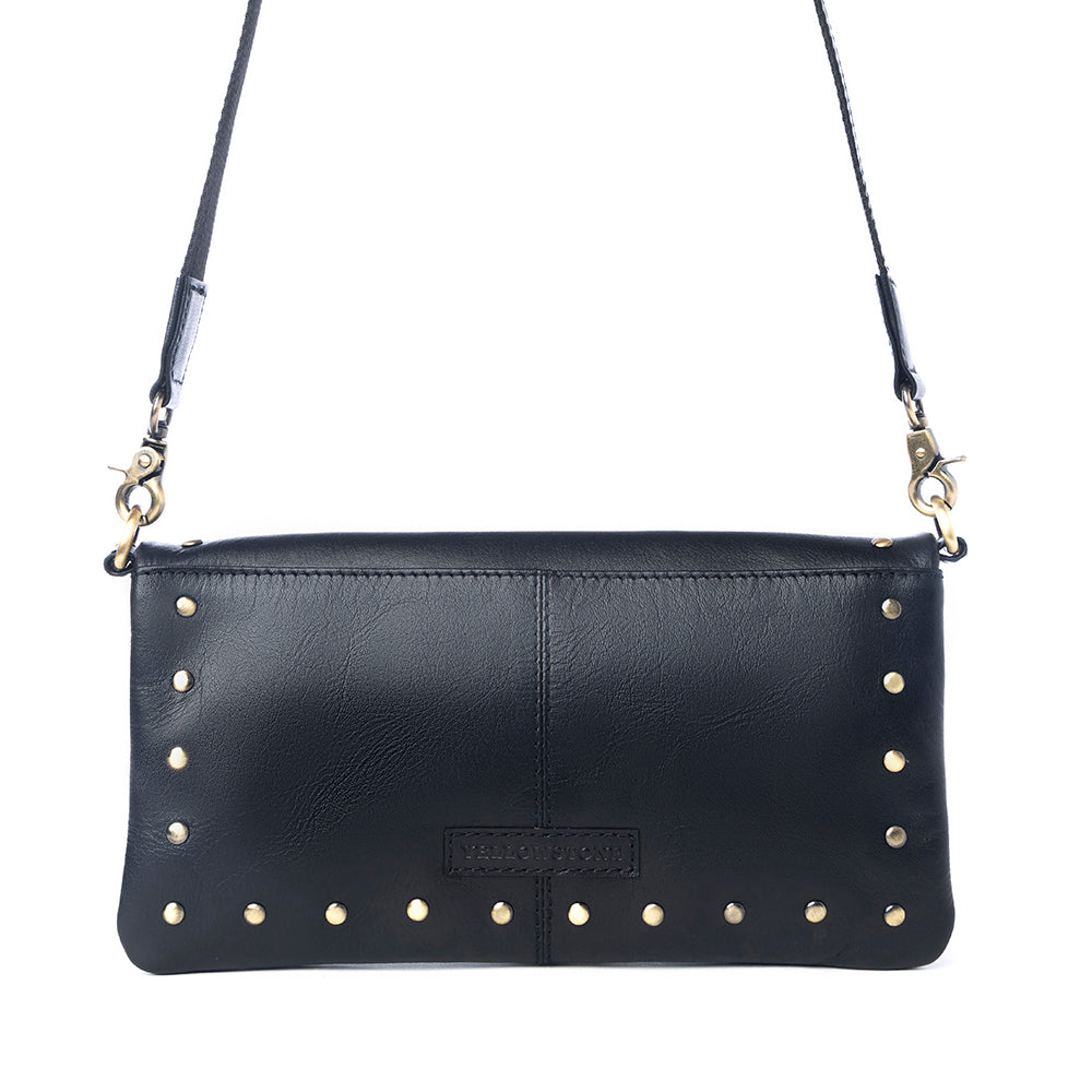 Yellowstone Palisade Clutch Bag with Rivets in Ash - Myra USA