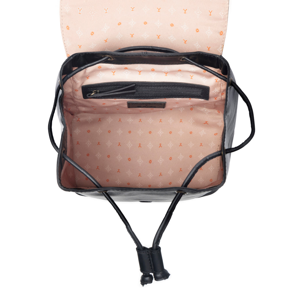 Yellowstone Longhorn Ash Studded Leather Backpack - Myra USA
