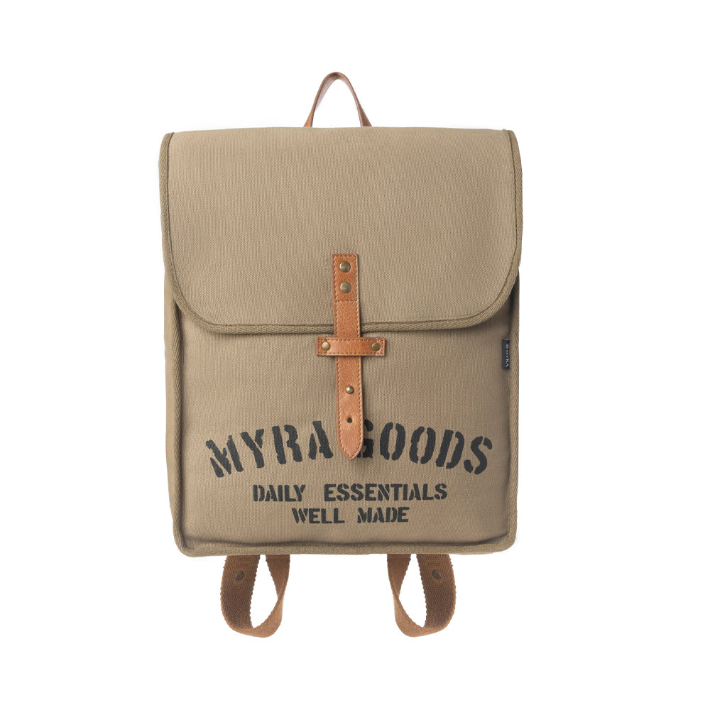 Myra Creekside Essentials Backpack in Canyon Olive - Myra USA