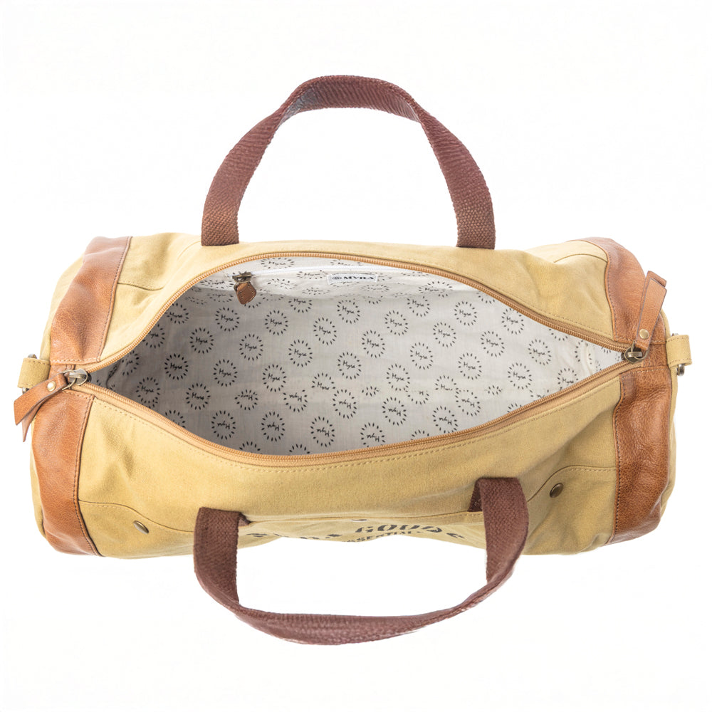 Myra Goods Amberstone Duffel Bag in Sahara Gold