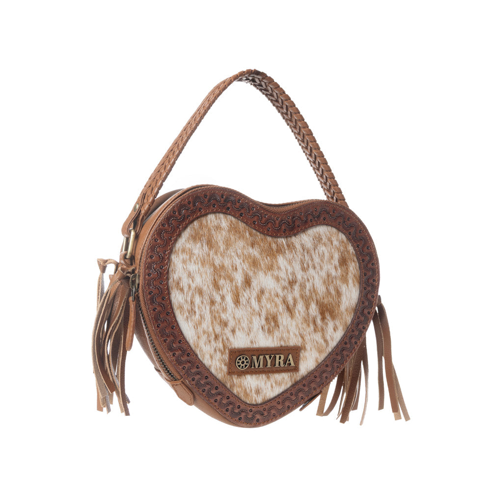 Myra Rodeo Romance Handtooled Leather Bag in Fawn Beige - Myra USA
