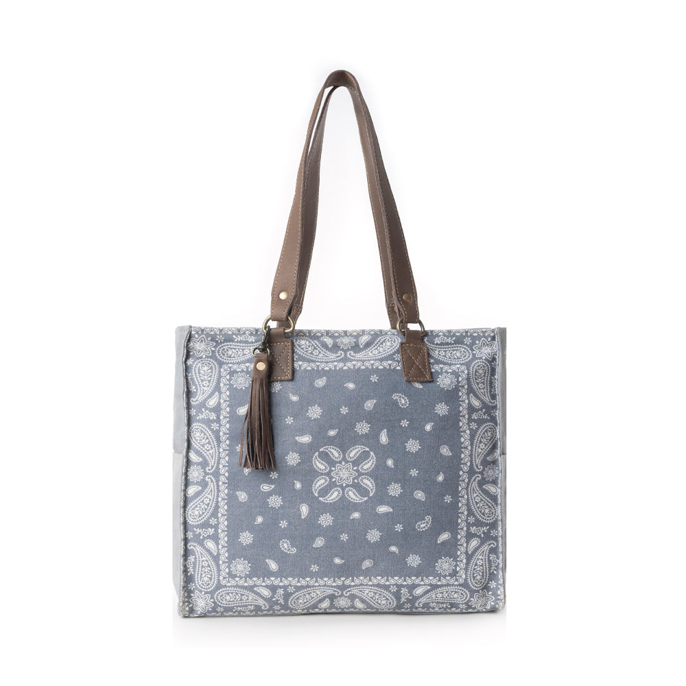 Myra Paisley Plains Concealed Carrybag in Faded Denim - Myra USA