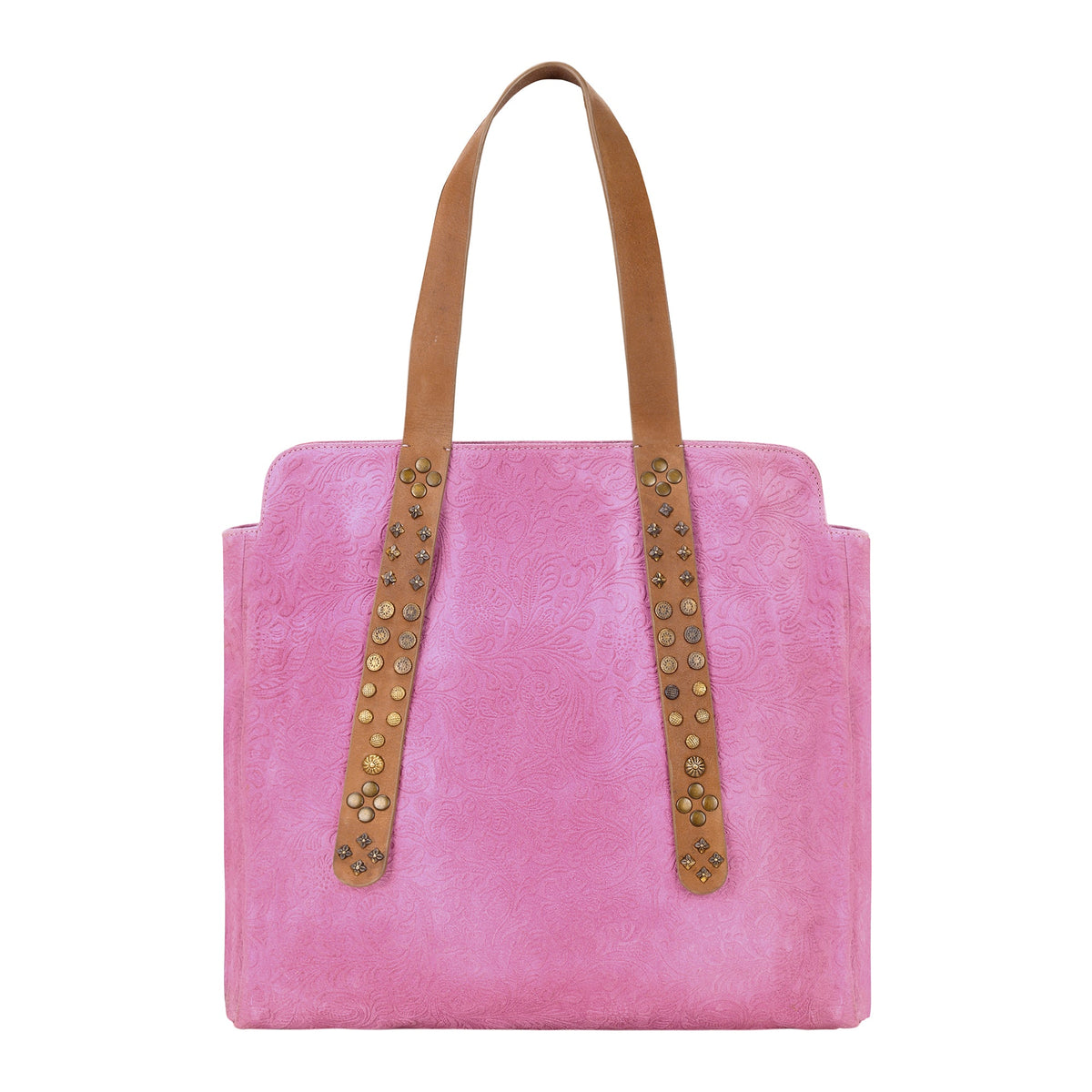 Myra Agarita Tote Bag for Women in pink with embossed leather - Myra USA