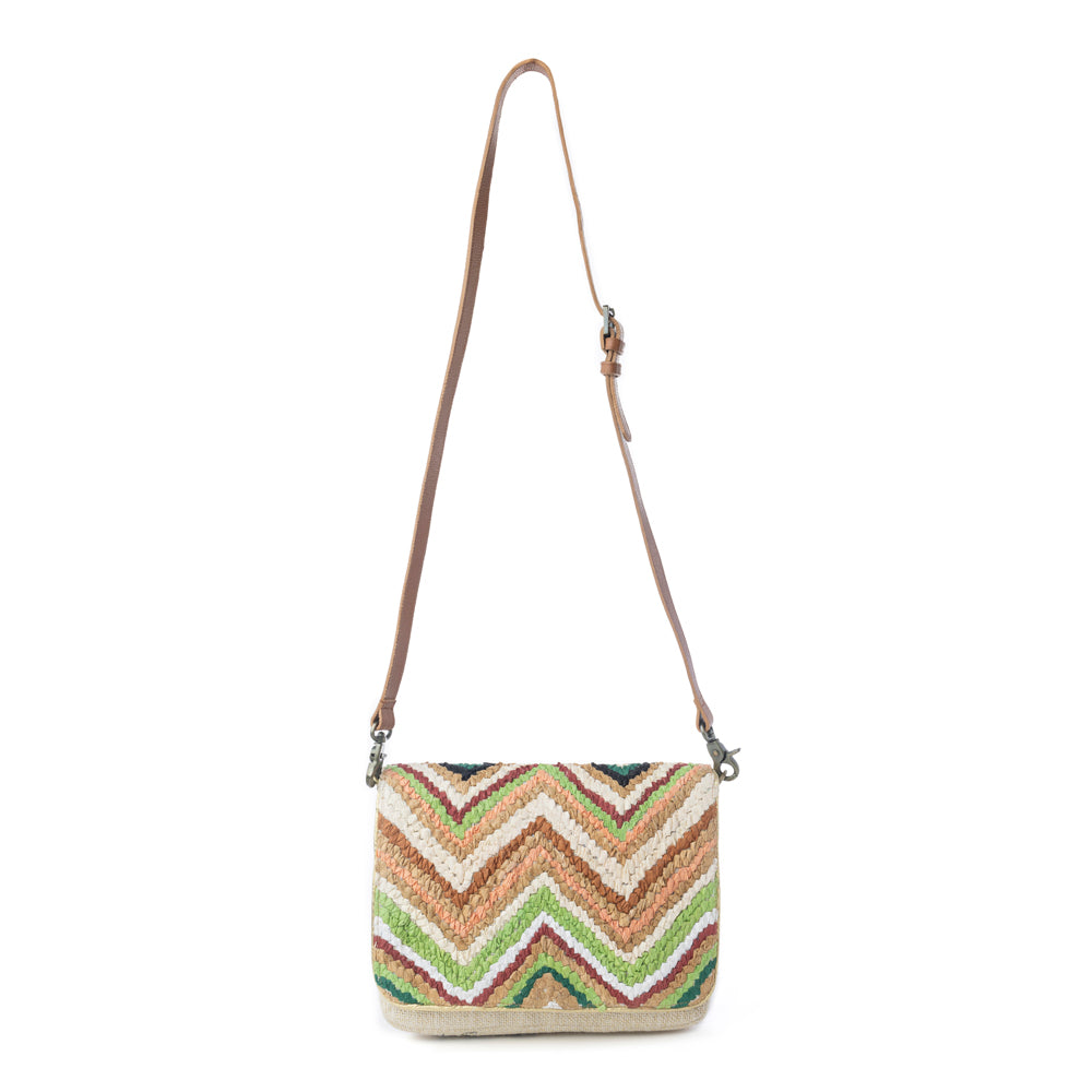 Myra Chevron Valley Crossbody Bag in Spring Glow