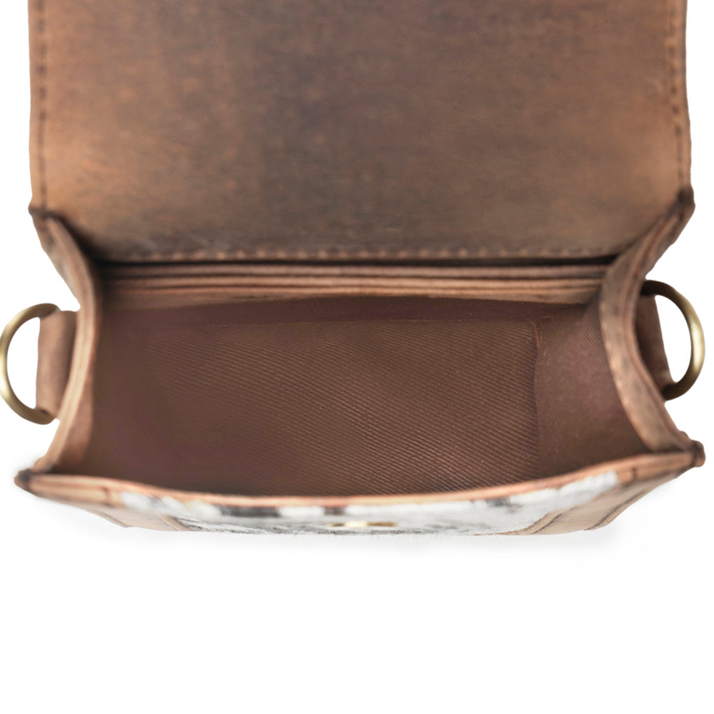Myra Lasso Lane Hairon Leather Bag in Snowhide - Myra USA