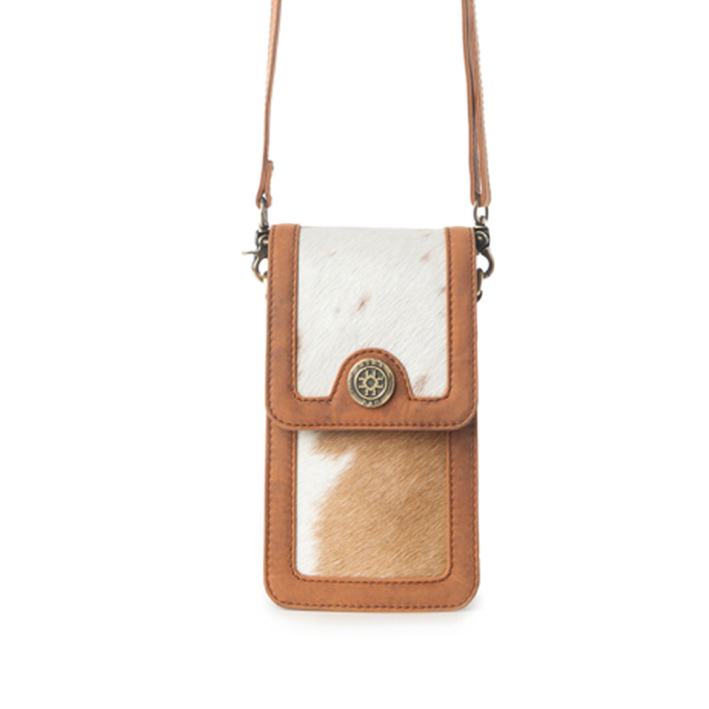 Myra Lasso Lane Hairon Leather Bag in Chestnut Hide - Myra USA