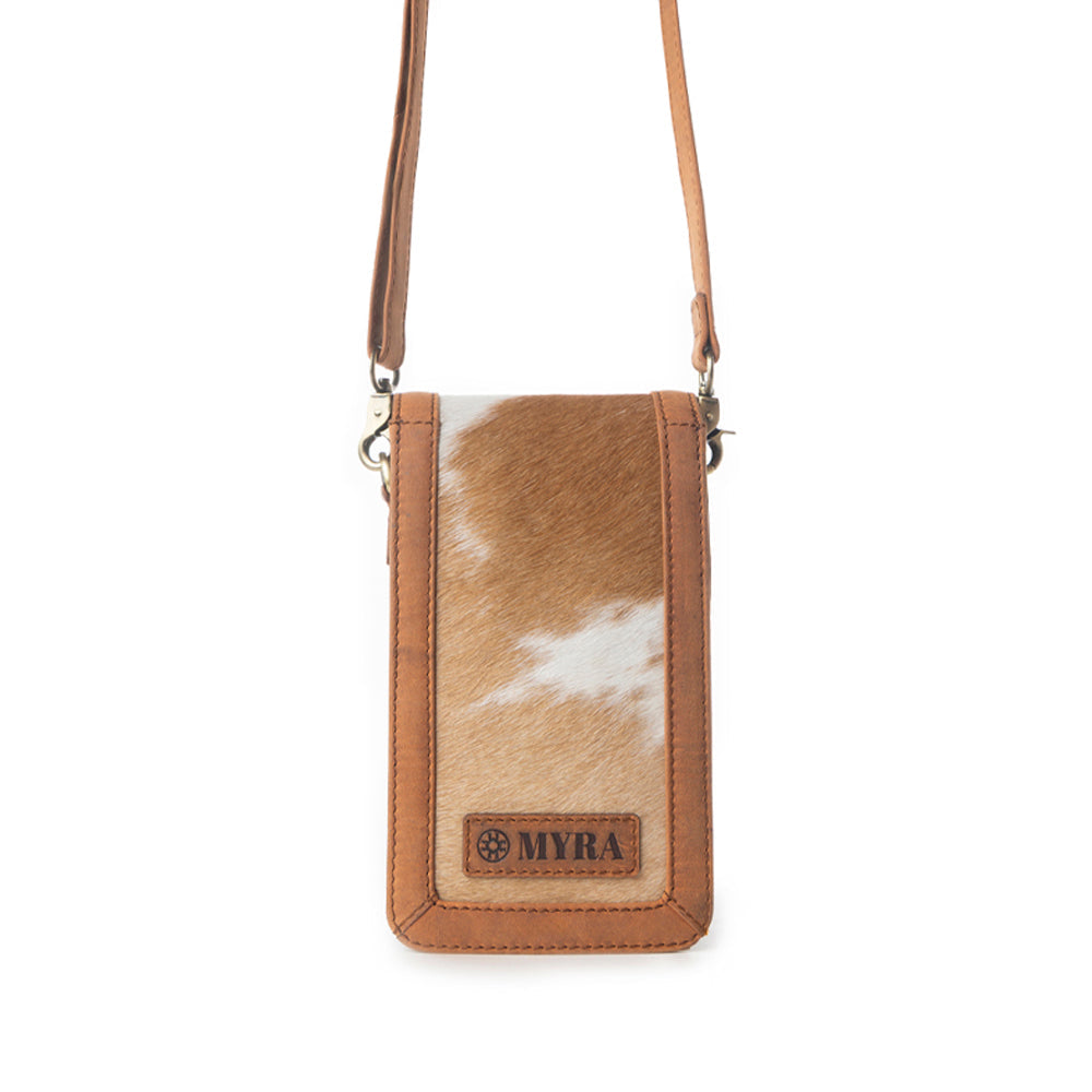 Myra Lasso Lane Hairon Leather Bag in Chestnut Hide - Myra USA