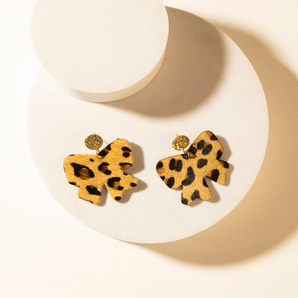 Myra Desert Prowl Hairon Earrings in Savannah Tan - Myra USA