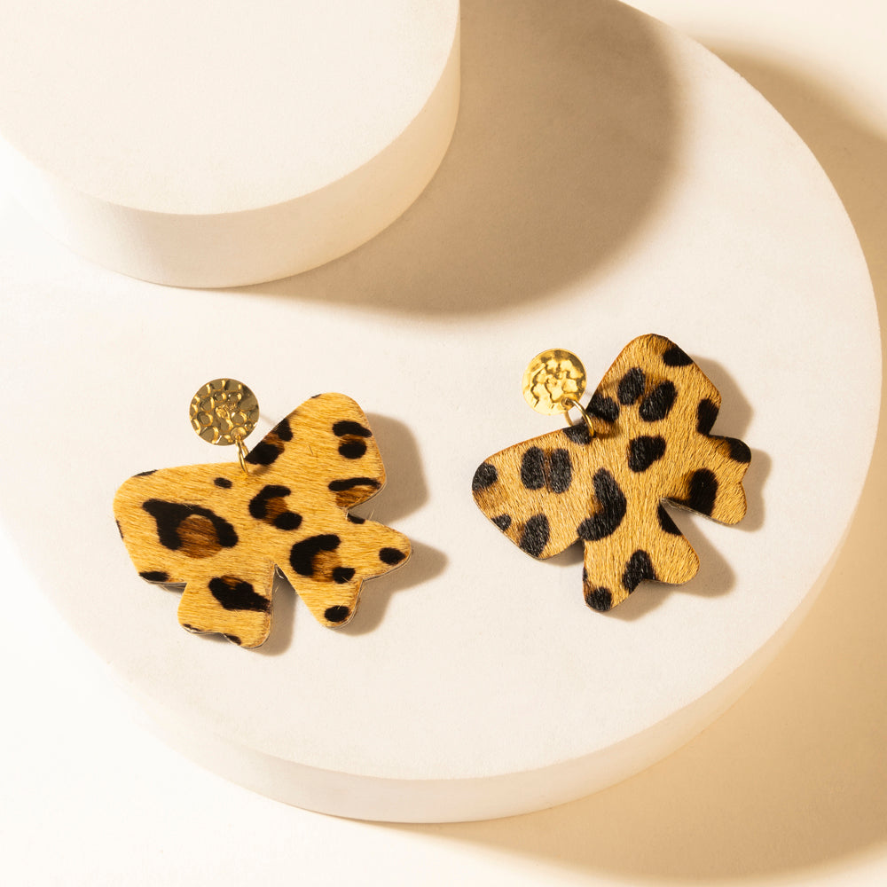 Myra Desert Prowl Hairon Earrings in Savannah Tan - Myra USA