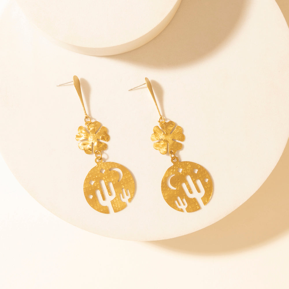 Myra Mojave Moon Earrings in Starshine Gold - Myra USA