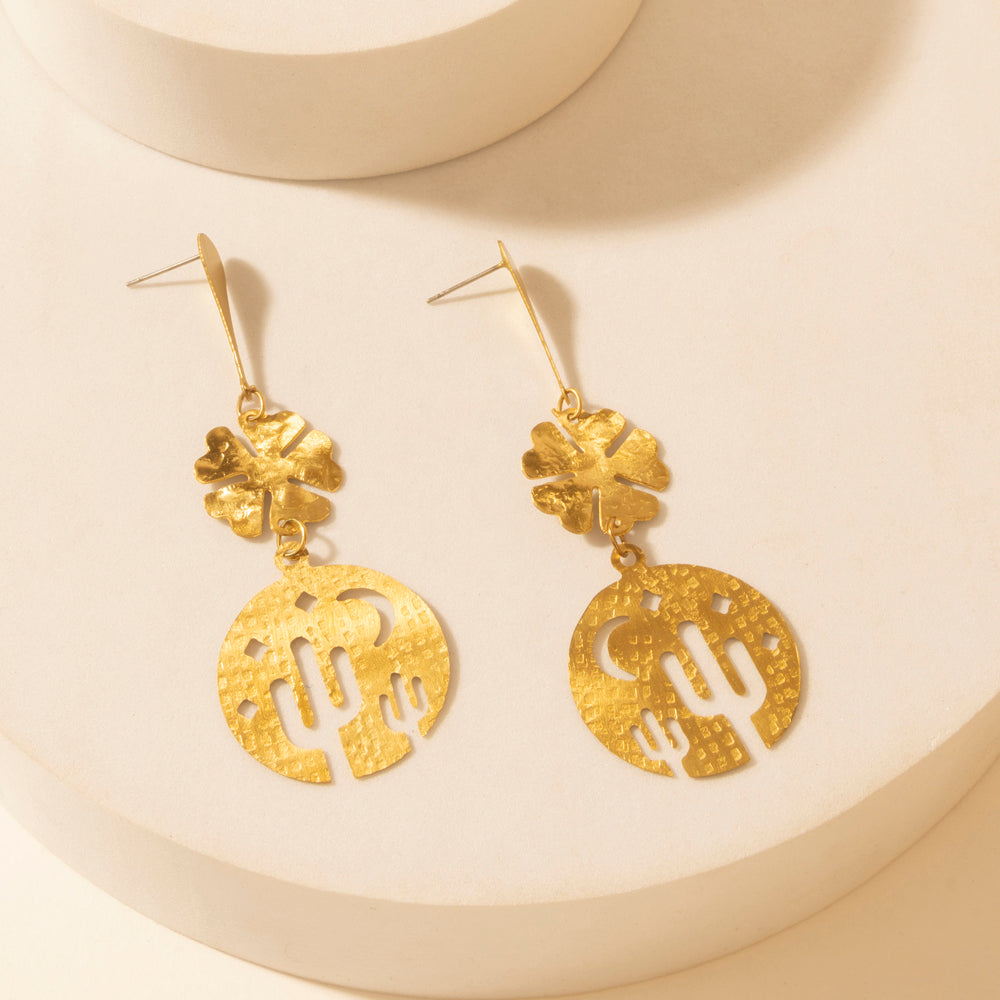 Myra Mojave Moon Earrings in Starshine Gold - Myra USA