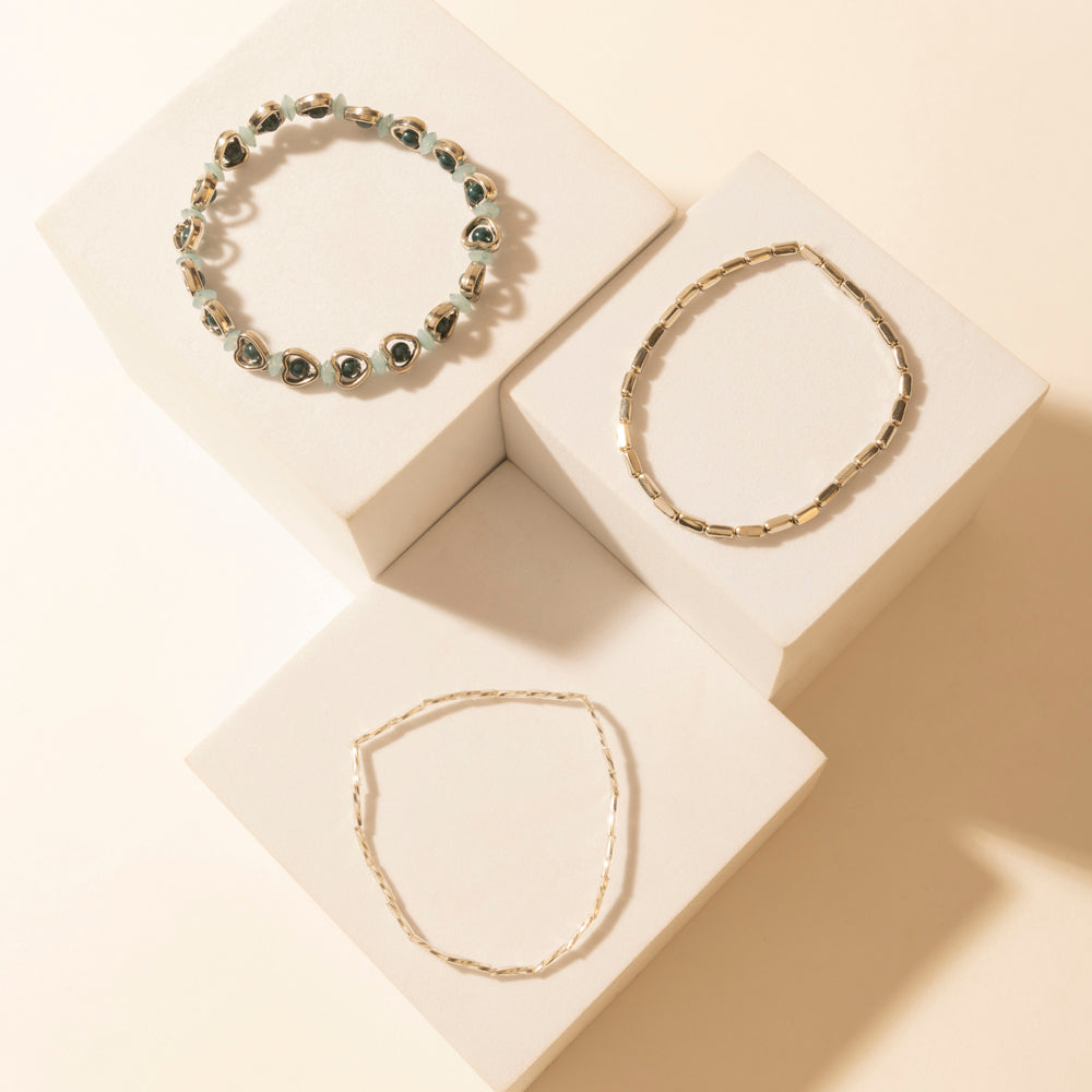 Myra Heart Trails Bracelet in Mist Blue - Myra USA