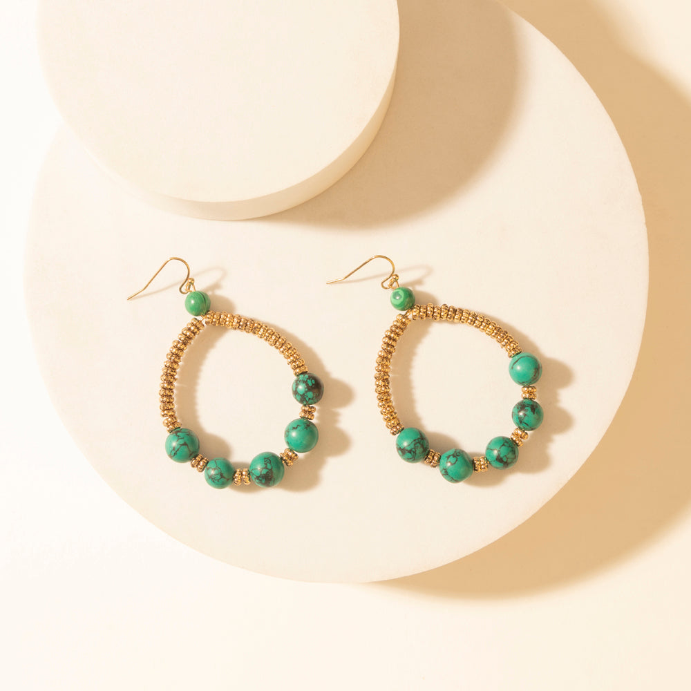 Myra Lonesome Sky Hoop Earrings in Coral Dust - Myra USA