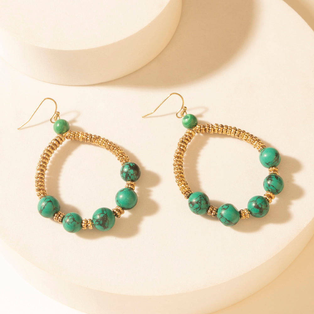 Myra Lonesome Sky Hoop Earrings in Coral Dust - Myra USA