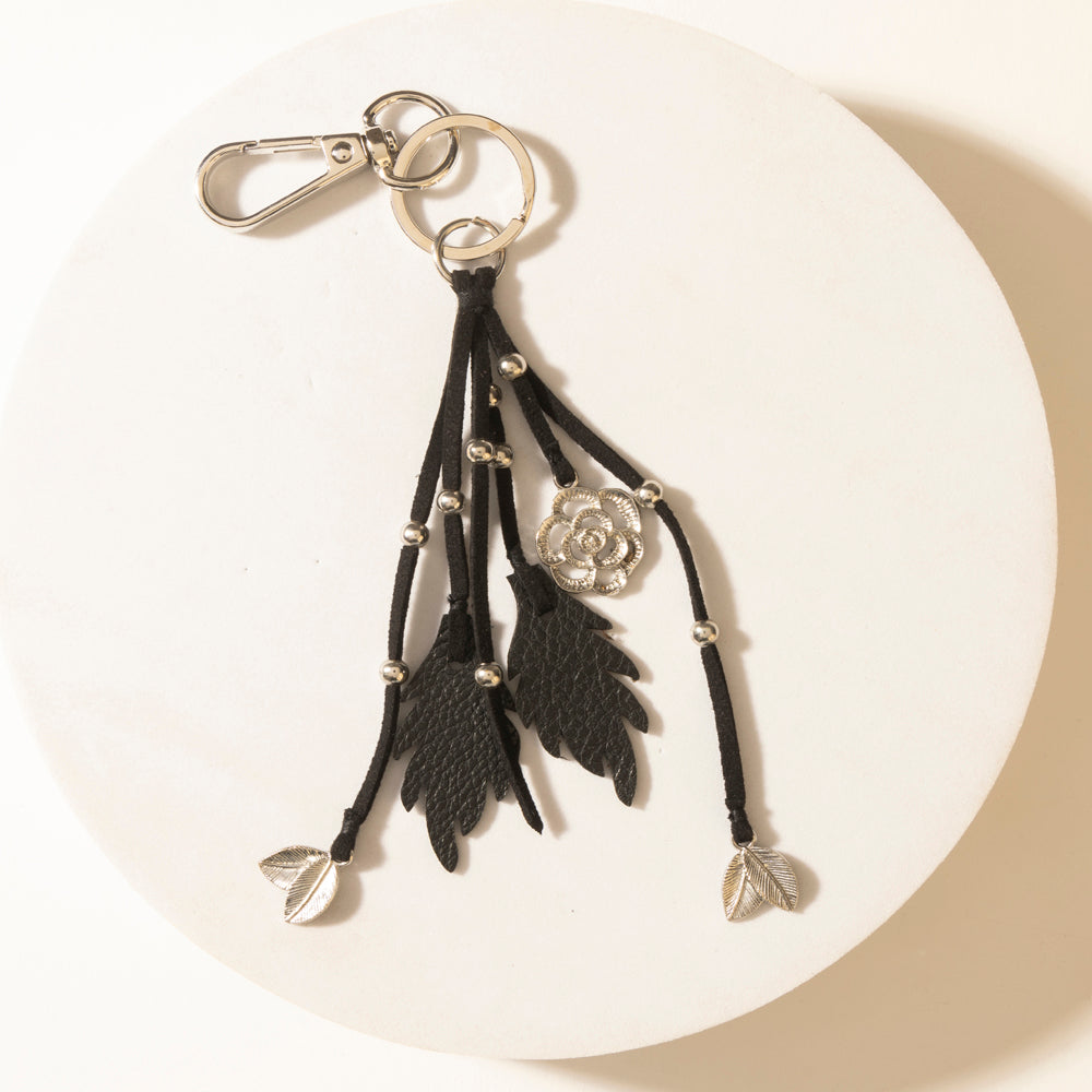 Myra Blackthorn Tassel Keychain in Velvet Black - Myra USA