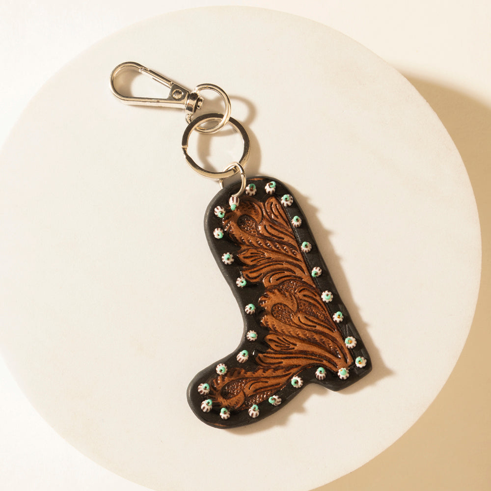 Myra Legend Boot Charm Keychain in Carve Tan - Myra USA