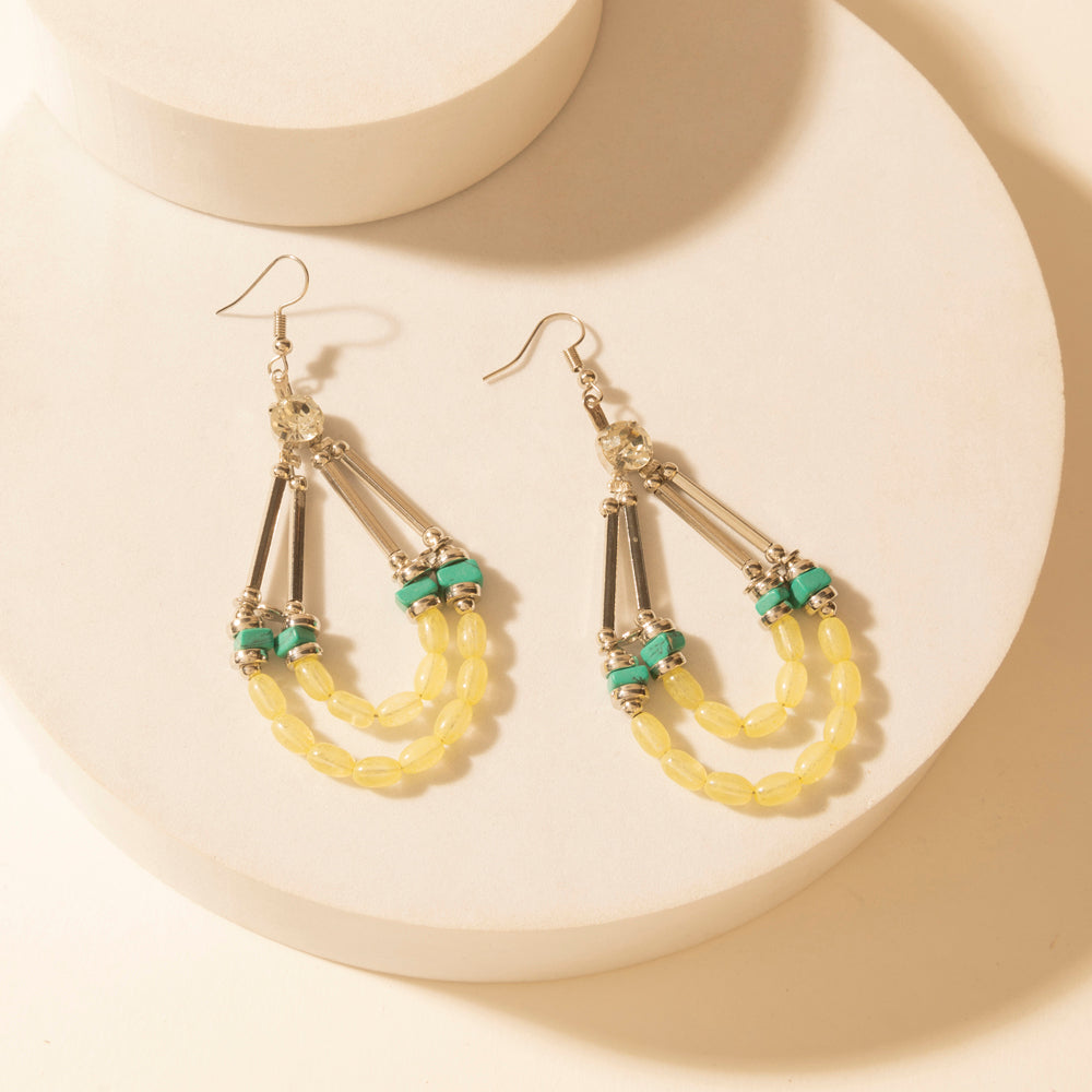 Myra Dawn Dust Drop Earrings in Yellow Glow - Myra USA