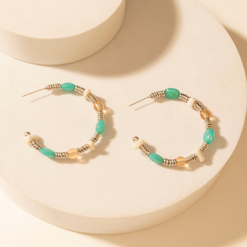 Myra Campfire Creek Beaded Earrings in Glass Ember - Myra USA