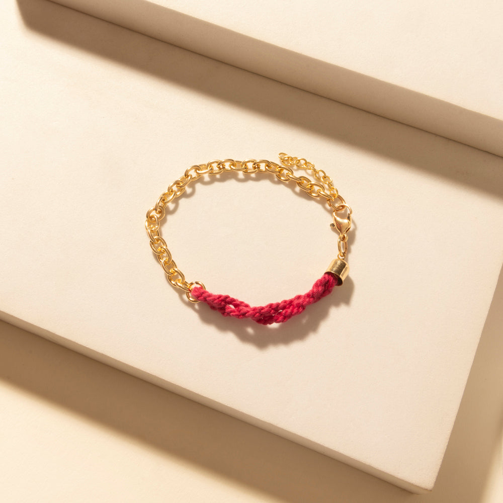 Myra Wildflower Sunshine Stack Bracelet in Carnival Pink - Myra USA