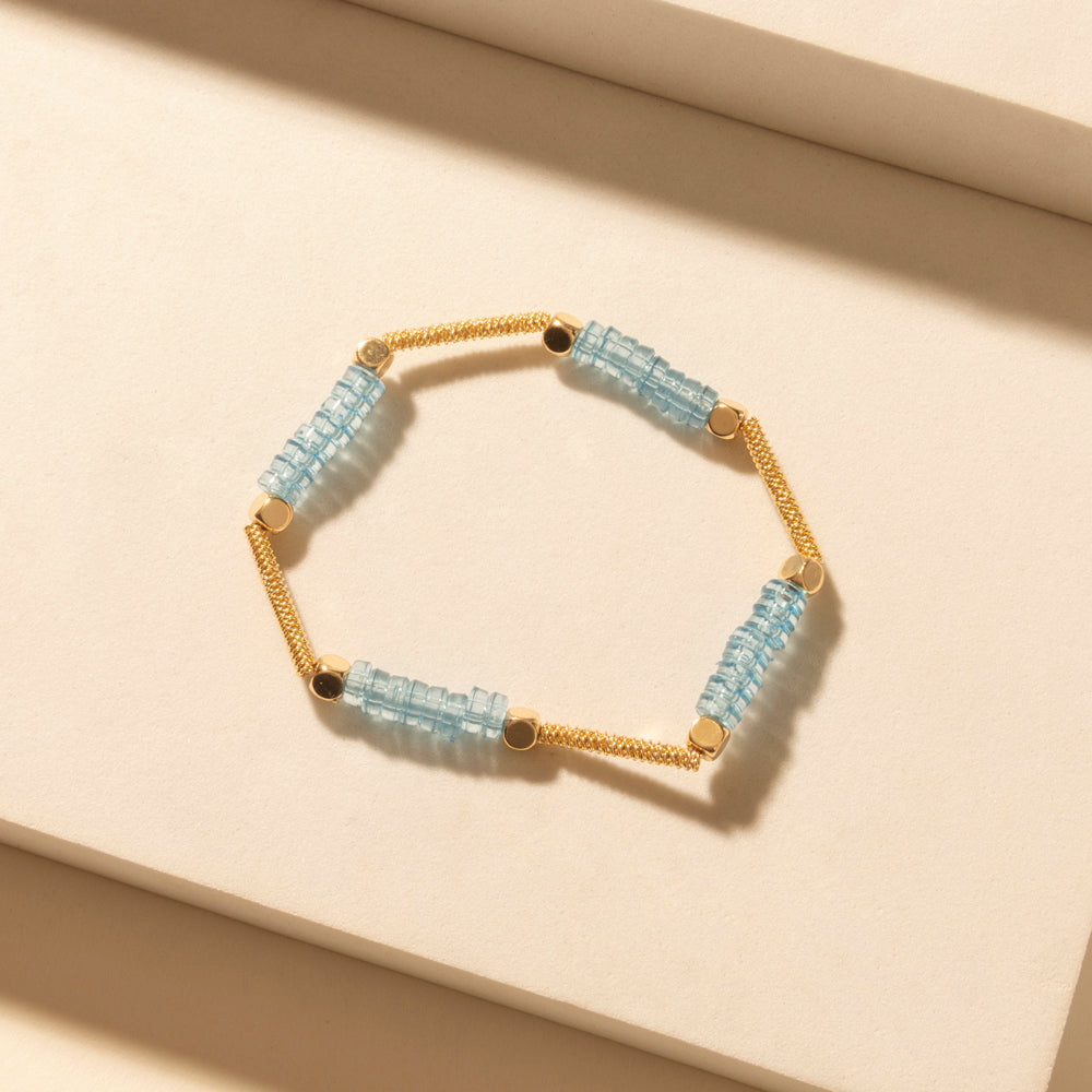 Myra Gilded Lasso Stack Bracelet in Arena Blue - Myra USA