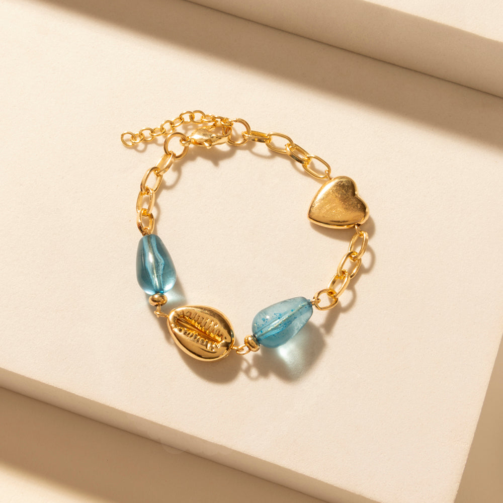 Myra Gilded Lasso Stack Bracelet in Arena Blue - Myra USA
