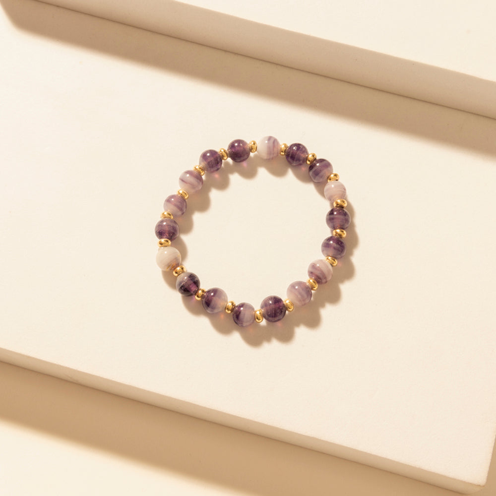 Myra Amethyst Trail Stack Bracelet in Desert Orchid - Myra USA