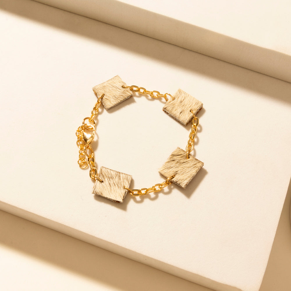 Myra Boho Graffiti Stack Bracelet in Prairie Blue - Myra USA