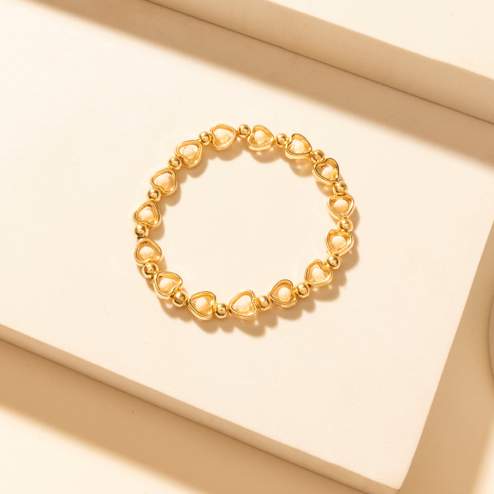 Myra Bayou Heartline Stack Bracelet in Glass Glow - Myra USA