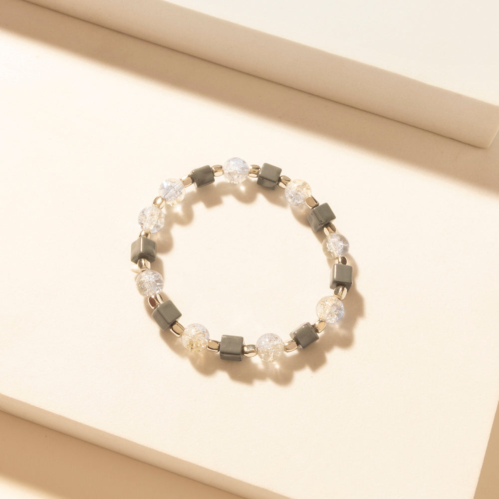 Myra Iron Moon Stack Bracelet in Blue Forge - Myra USA