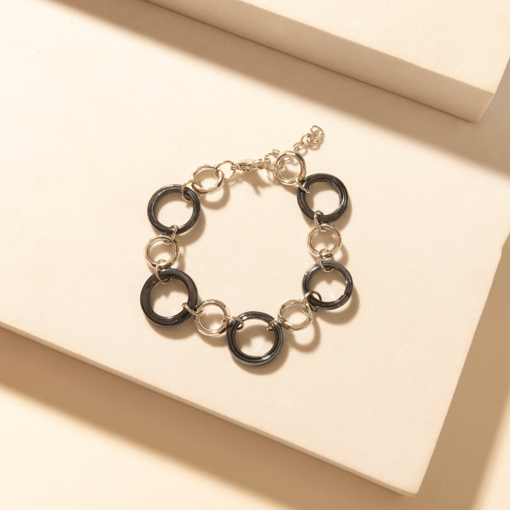 Myra Iron Moon Stack Bracelet in Blue Forge - Myra USA