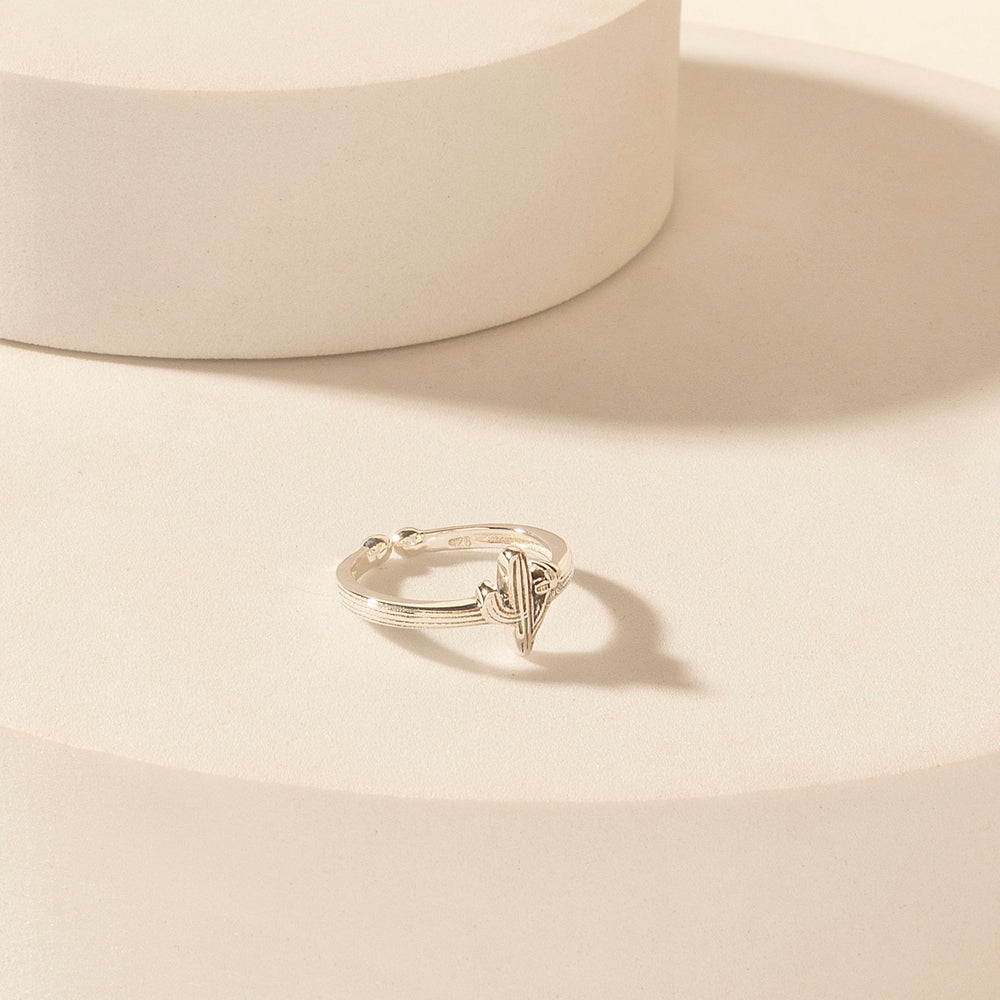 Myra Cactus Dawn Sterling Silver Ring in Nickel Glow - Myra USA