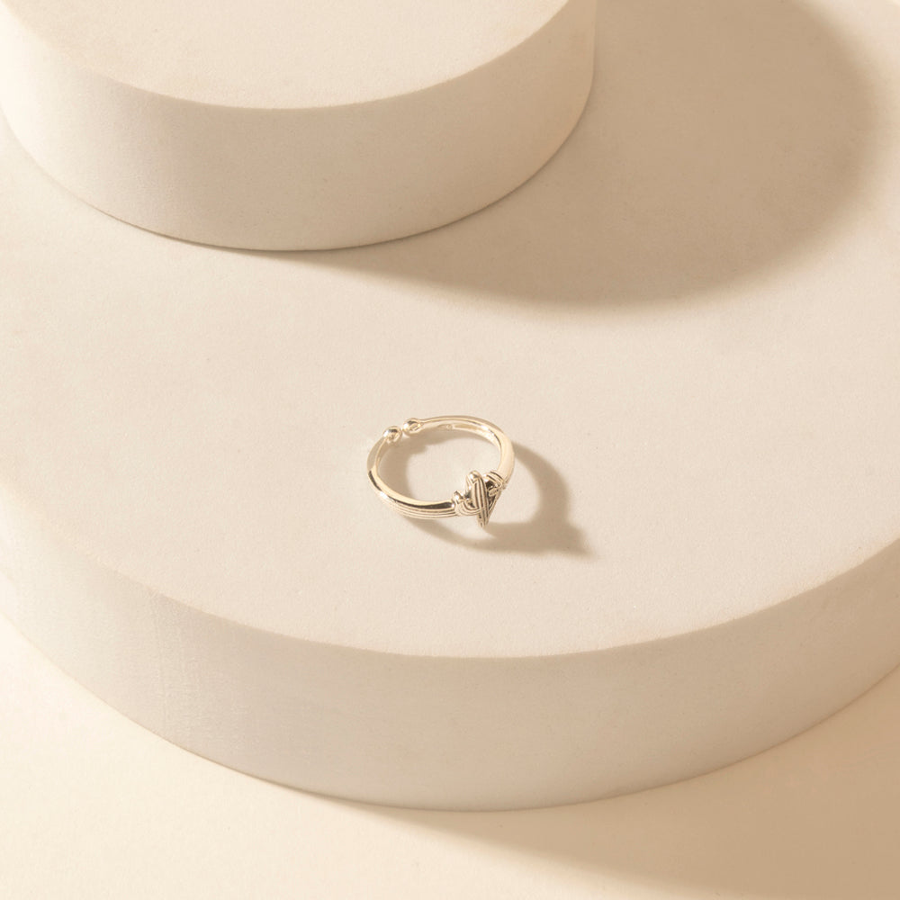 Myra Cactus Dawn Sterling Silver Ring in Nickel Glow - Myra USA