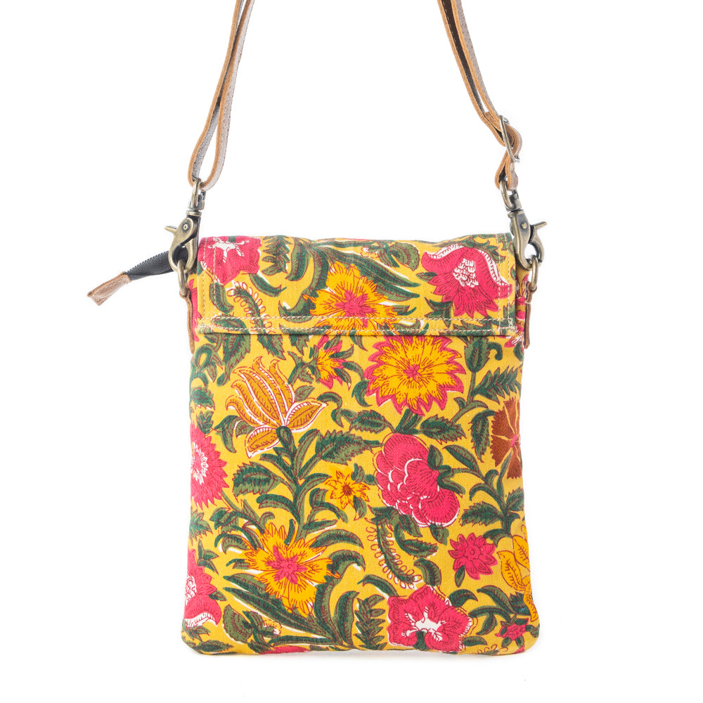 Myra Rosé Carnival Crossbody Bag in Peony Gold
