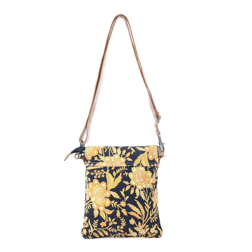Myra Sunlit Grove Crossbody Bag in Golden Noir