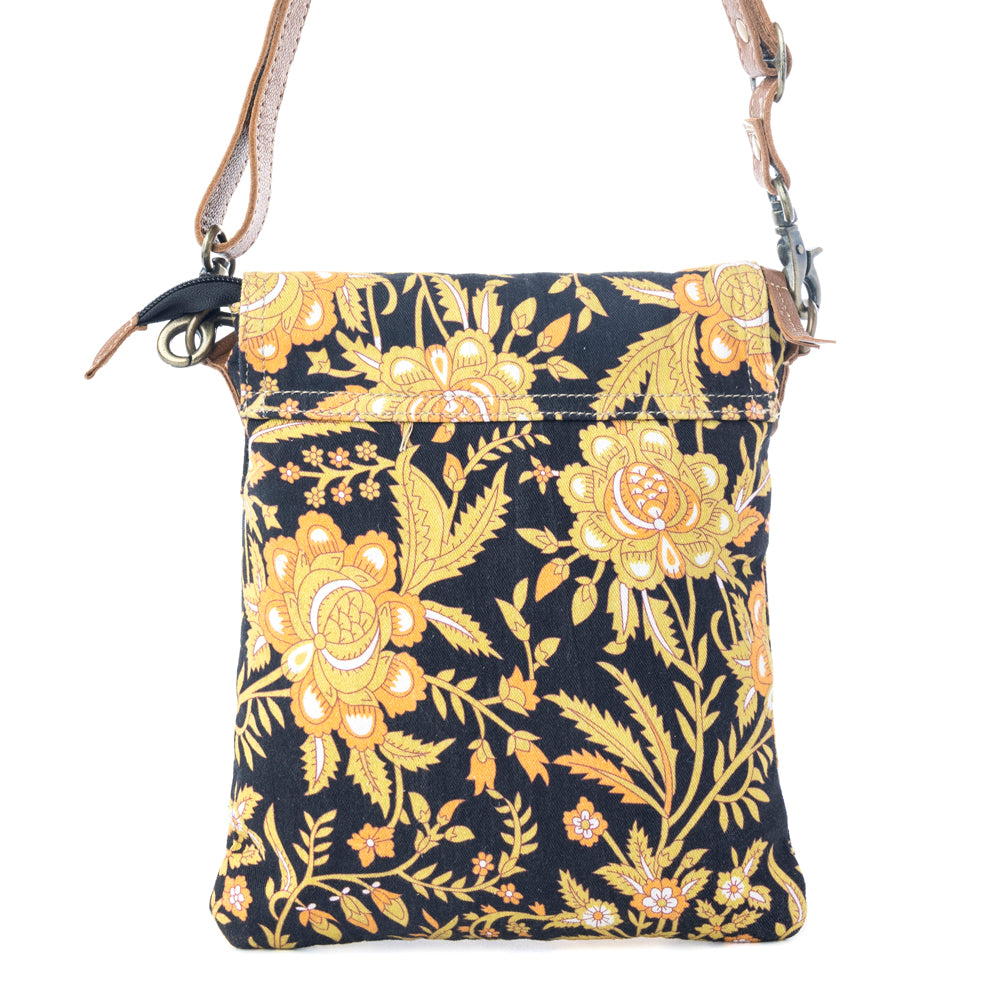 Myra Sunlit Grove Crossbody Bag in Golden Noir